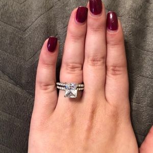 Faux engagement ring and wedding band